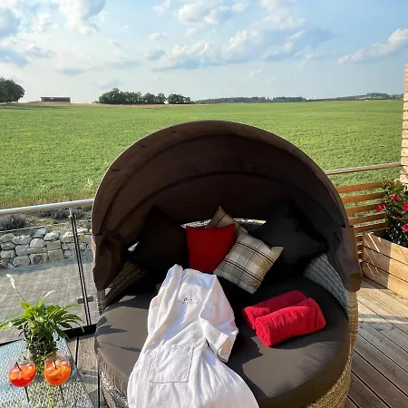 Chalet-ferienwohnung Giebeltraum, 115 Qm, Wellness/fitness/sauna - Bergroedelhof * Feilitzsch